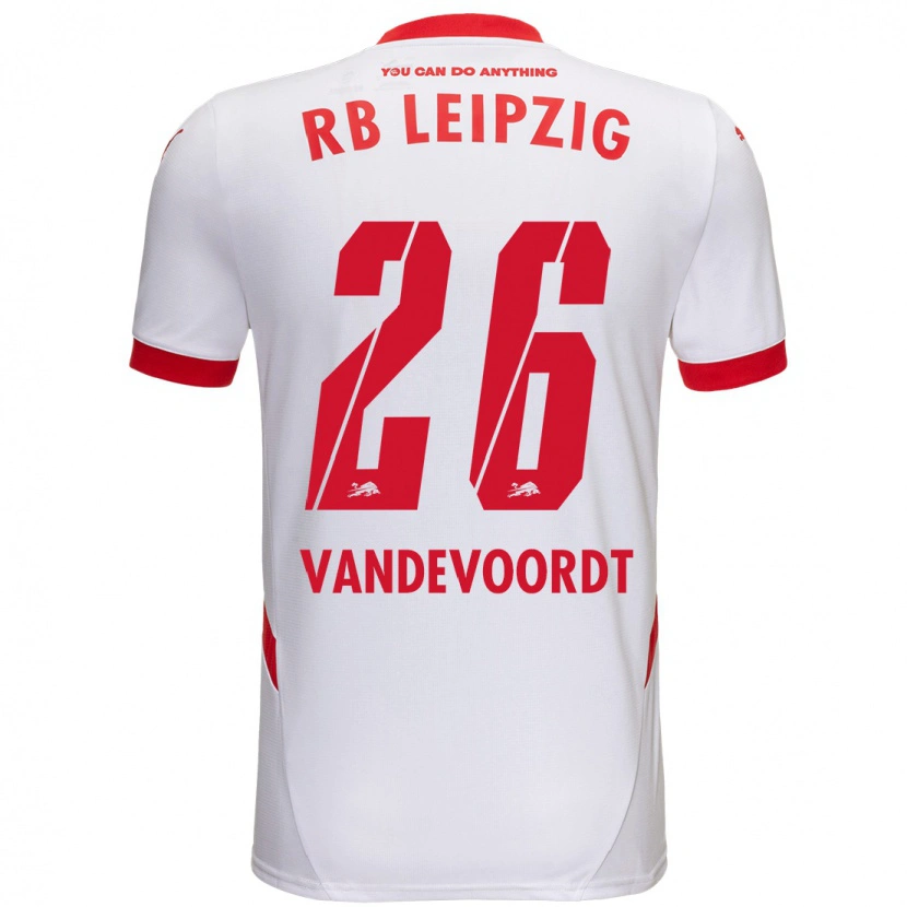 Danxen Kinder Maarten Vandevoordt #26 Weiß Rot Heimtrikot Trikot 2024/25 T-Shirt Schweiz