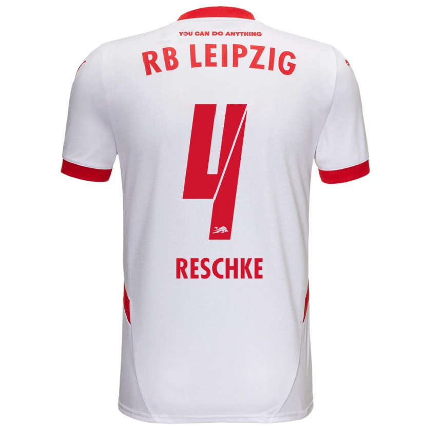 Danxen Kinder Gianluca Reschke #4 Weiß Rot Heimtrikot Trikot 2024/25 T-Shirt Schweiz