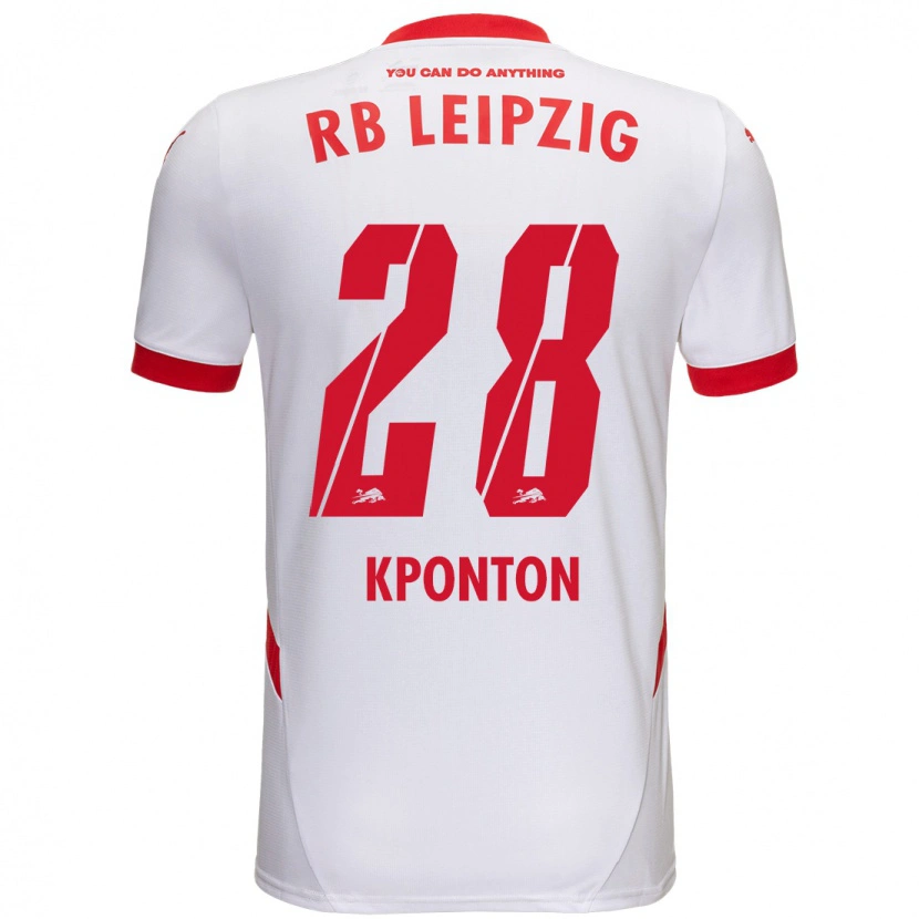 Danxen Kinder Marwan Kponton #28 Weiß Rot Heimtrikot Trikot 2024/25 T-Shirt Schweiz