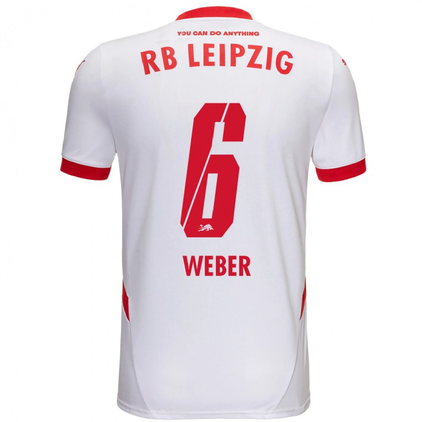 Danxen Kinder Samuel Weber #6 Weiß Rot Heimtrikot Trikot 2024/25 T-Shirt Schweiz