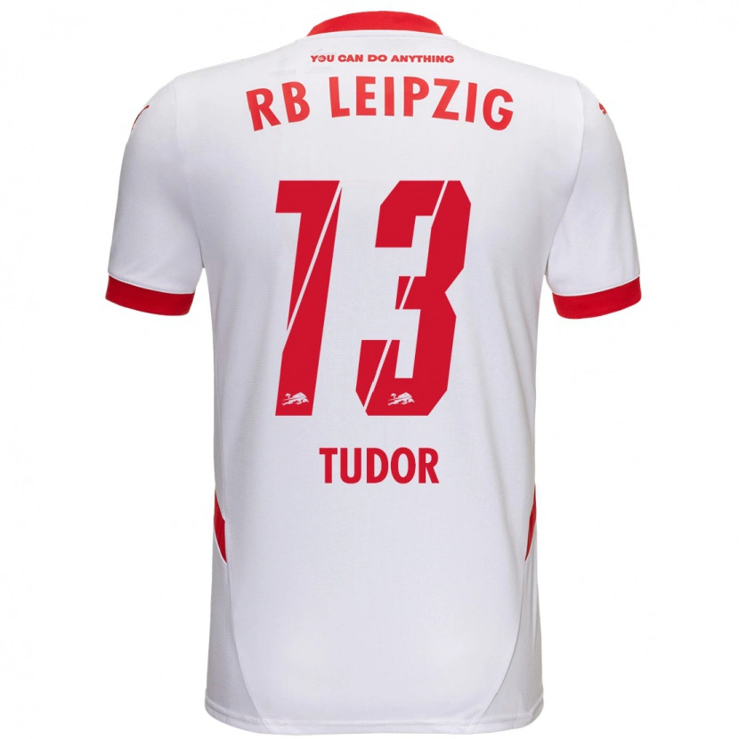 Danxen Kinder Aaron Tudor #13 Weiß Rot Heimtrikot Trikot 2024/25 T-Shirt Schweiz