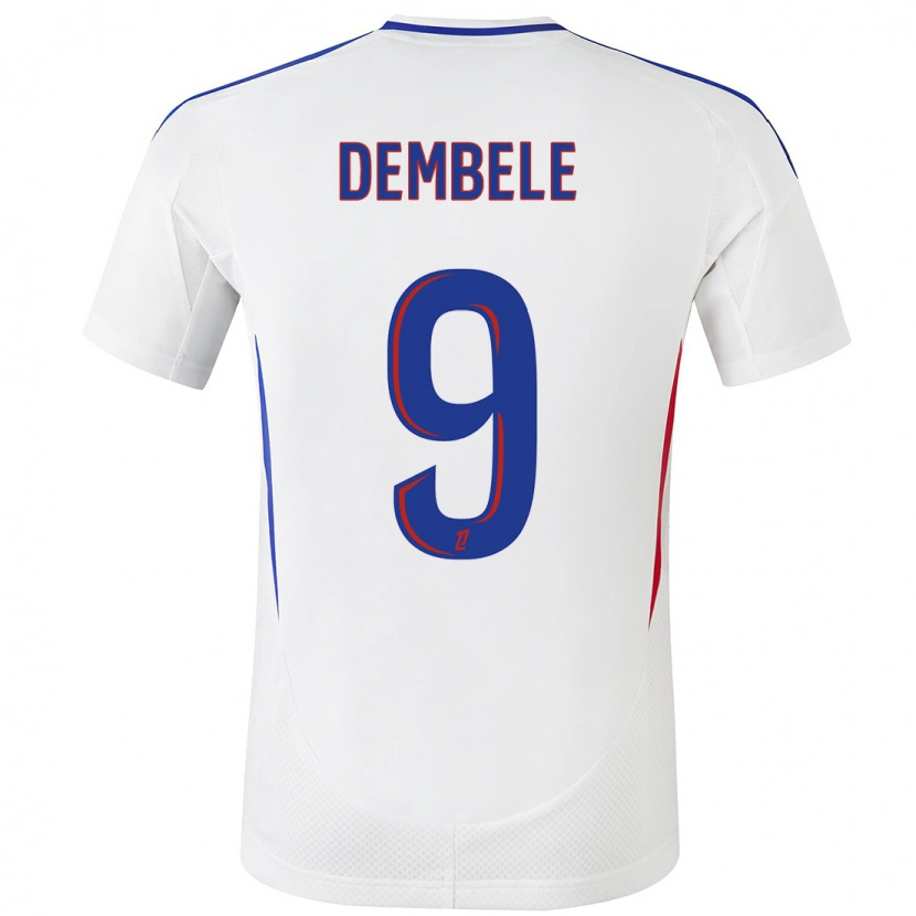Danxen Kinder Moussa Dembele #9 Weiß Blau Heimtrikot Trikot 2024/25 T-Shirt Schweiz