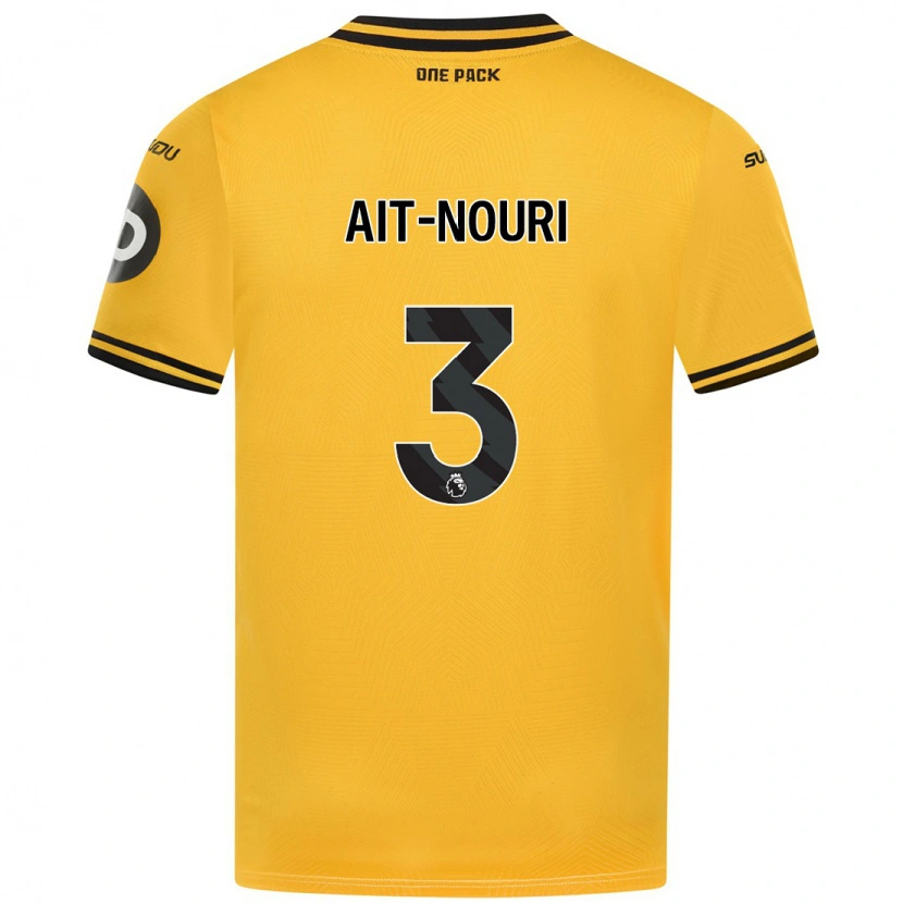 Danxen Kinder Rayan Aït-Nouri #3 Gelb Heimtrikot Trikot 2024/25 T-Shirt Schweiz