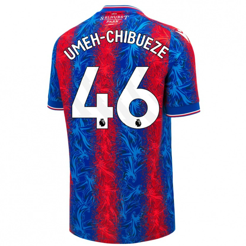 Danxen Kinder Franco Umeh-Chibueze #46 Rot Blauen Streifen Heimtrikot Trikot 2024/25 T-Shirt Schweiz