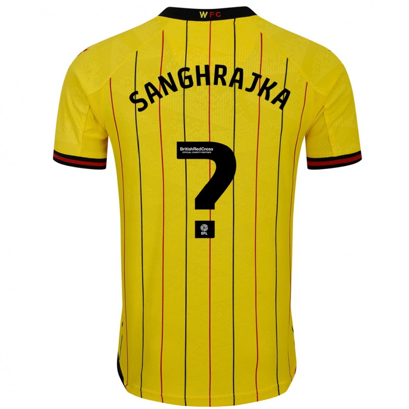 Danxen Kinder Amar Sanghrajka #0 Gelb Schwarz Heimtrikot Trikot 2024/25 T-Shirt Schweiz