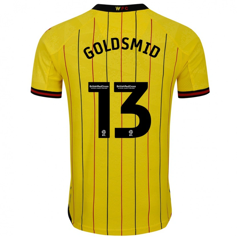 Danxen Kinder Jacqui Goldsmid #13 Gelb Schwarz Heimtrikot Trikot 2024/25 T-Shirt Schweiz