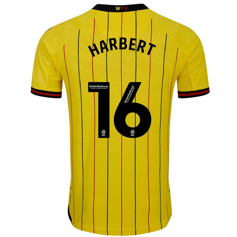 Danxen Kinder Laila Harbert #16 Gelb Schwarz Heimtrikot Trikot 2024/25 T-Shirt Schweiz