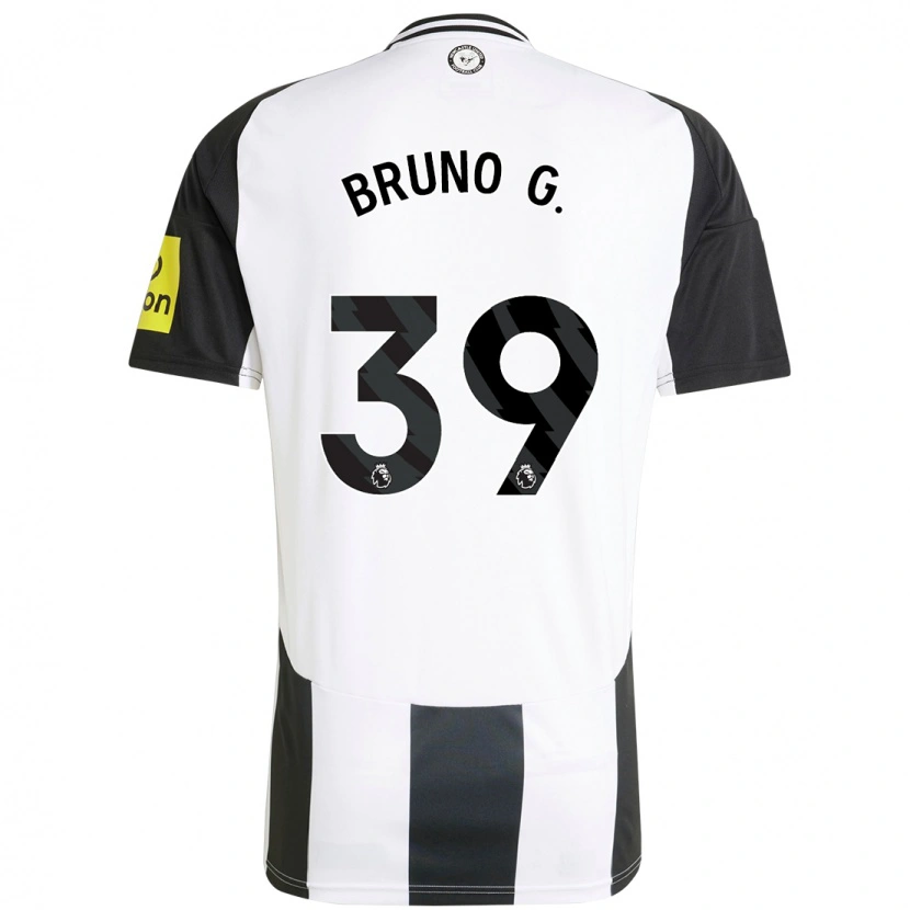 Danxen Kinder Bruno Guimarães #39 Weiß Schwarz Heimtrikot Trikot 2024/25 T-Shirt Schweiz