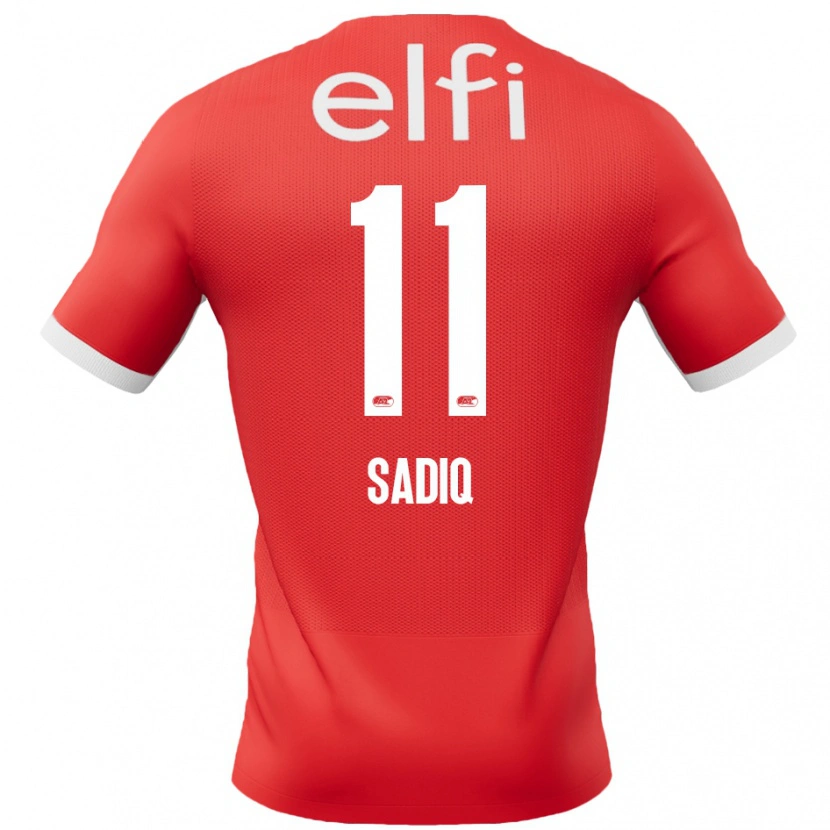 Danxen Kinder Ibrahim Sadiq #11 Rot Weiß Heimtrikot Trikot 2024/25 T-Shirt Schweiz
