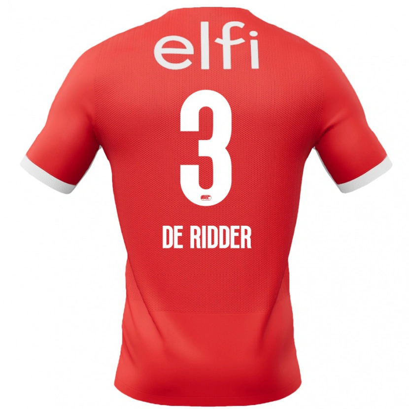 Danxen Kinder Djoeke De Ridder #3 Rot Weiß Heimtrikot Trikot 2024/25 T-Shirt Schweiz