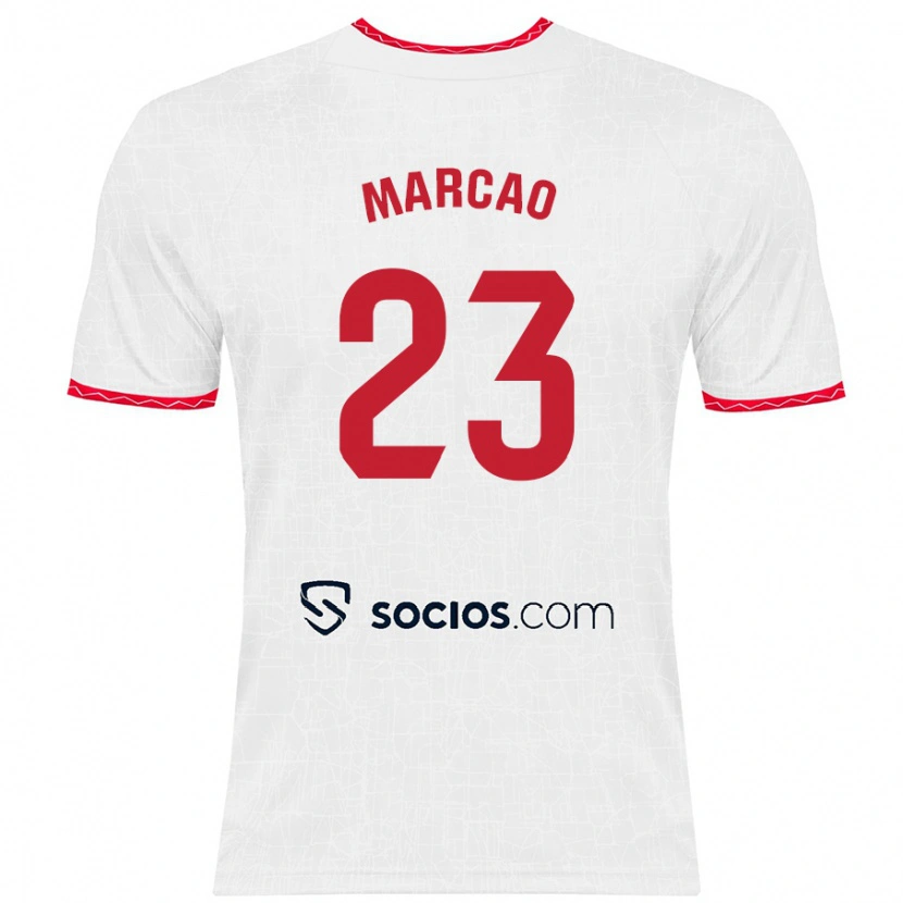 Danxen Kinder Marcão #23 Weiß Rot Heimtrikot Trikot 2024/25 T-Shirt Schweiz