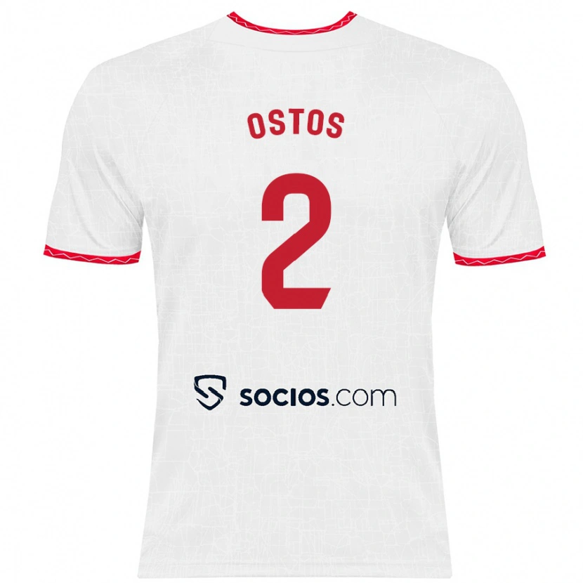 Danxen Kinder Fran Ostos #2 Weiß Rot Heimtrikot Trikot 2024/25 T-Shirt Schweiz