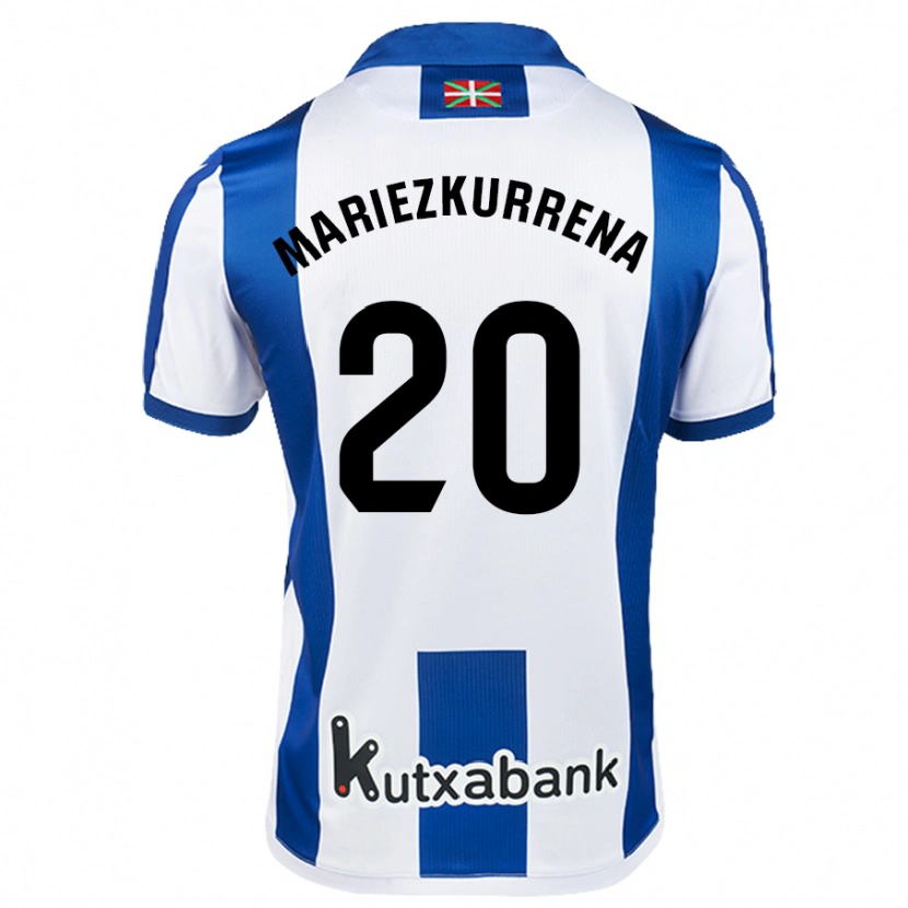Danxen Kinder Arkaitz Mariezkurrena #20 Weiß Blau Heimtrikot Trikot 2024/25 T-Shirt Schweiz