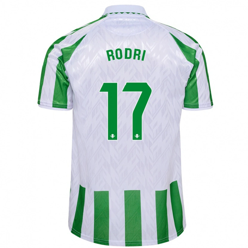 Danxen Kinder Rodri Sánchez #17 Grün Weiße Streifen Heimtrikot Trikot 2024/25 T-Shirt Schweiz