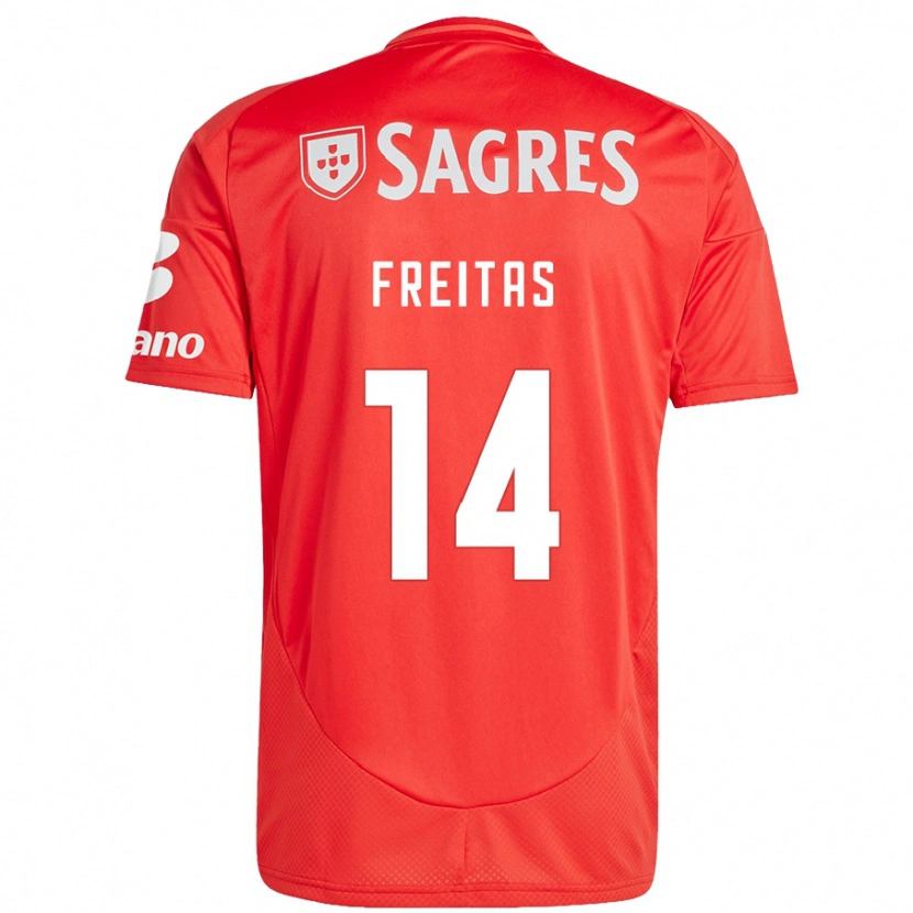 Danxen Kinder Tiago Freitas #14 Rot Weiß Heimtrikot Trikot 2024/25 T-Shirt Schweiz