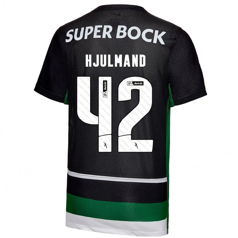 Danxen Kinder Morten Hjulmand #42 Schwarz Weiß Grün Heimtrikot Trikot 2024/25 T-Shirt Schweiz