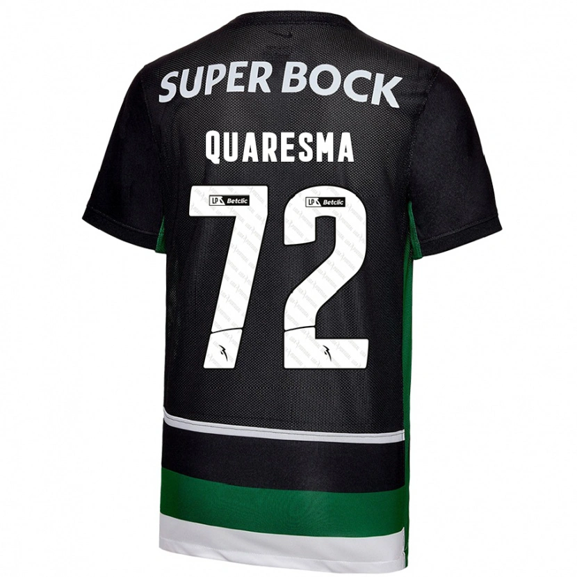 Danxen Kinder Eduardo Quaresma #72 Schwarz Weiß Grün Heimtrikot Trikot 2024/25 T-Shirt Schweiz