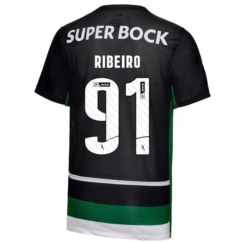 Danxen Kinder Rodrigo Ribeiro #91 Schwarz Weiß Grün Heimtrikot Trikot 2024/25 T-Shirt Schweiz