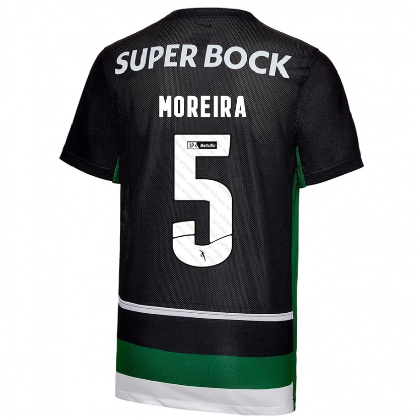 Danxen Kinder David Moreira #5 Schwarz Weiß Grün Heimtrikot Trikot 2024/25 T-Shirt Schweiz