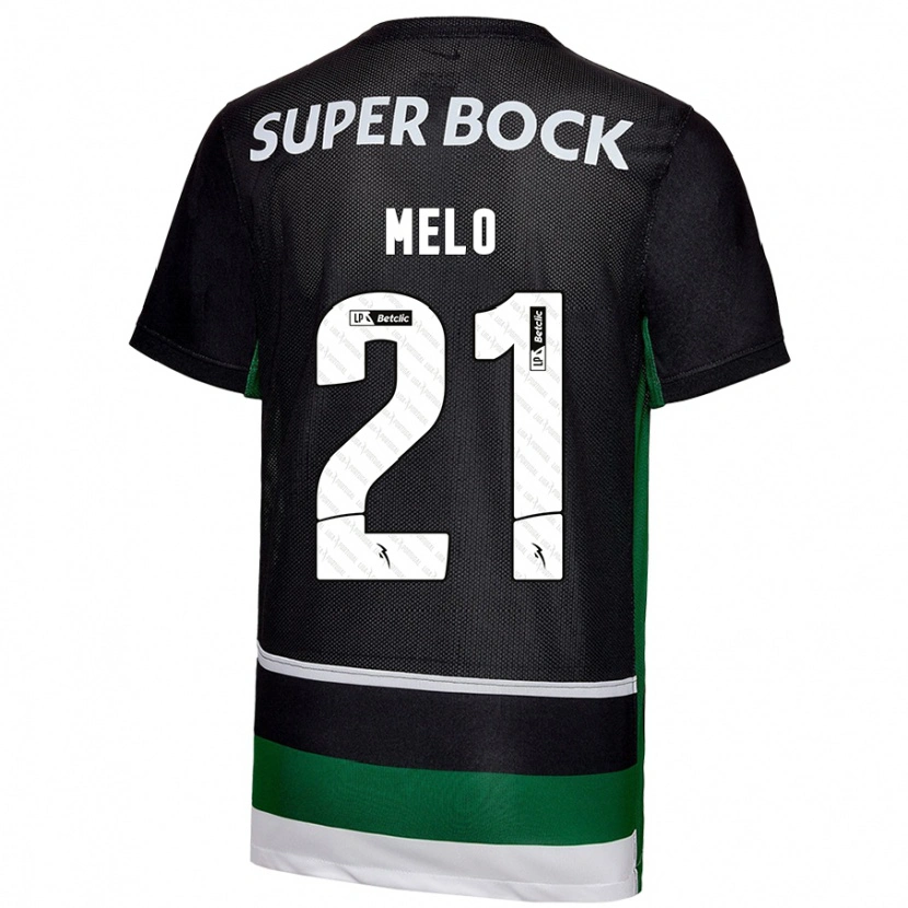 Danxen Kinder Gabriel Melo #21 Schwarz Weiß Grün Heimtrikot Trikot 2024/25 T-Shirt Schweiz