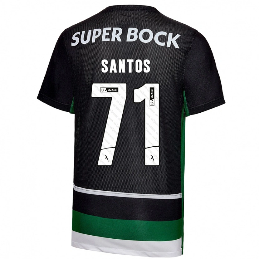 Danxen Kinder Denilson Santos #71 Schwarz Weiß Grün Heimtrikot Trikot 2024/25 T-Shirt Schweiz
