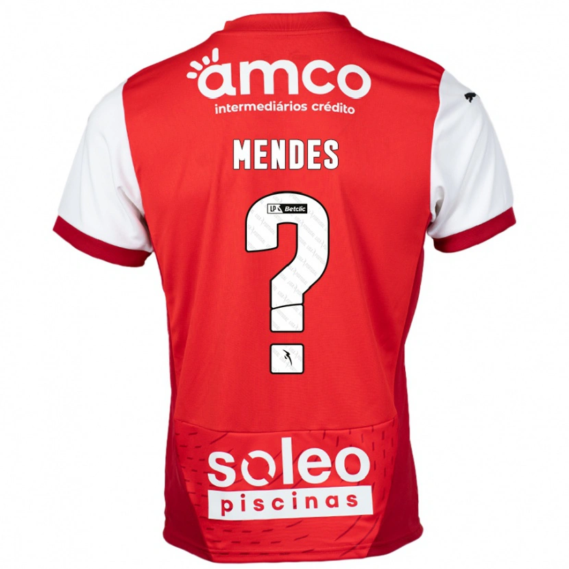 Danxen Kinder Rafael Mendes #0 Rot Weiß Heimtrikot Trikot 2024/25 T-Shirt Schweiz