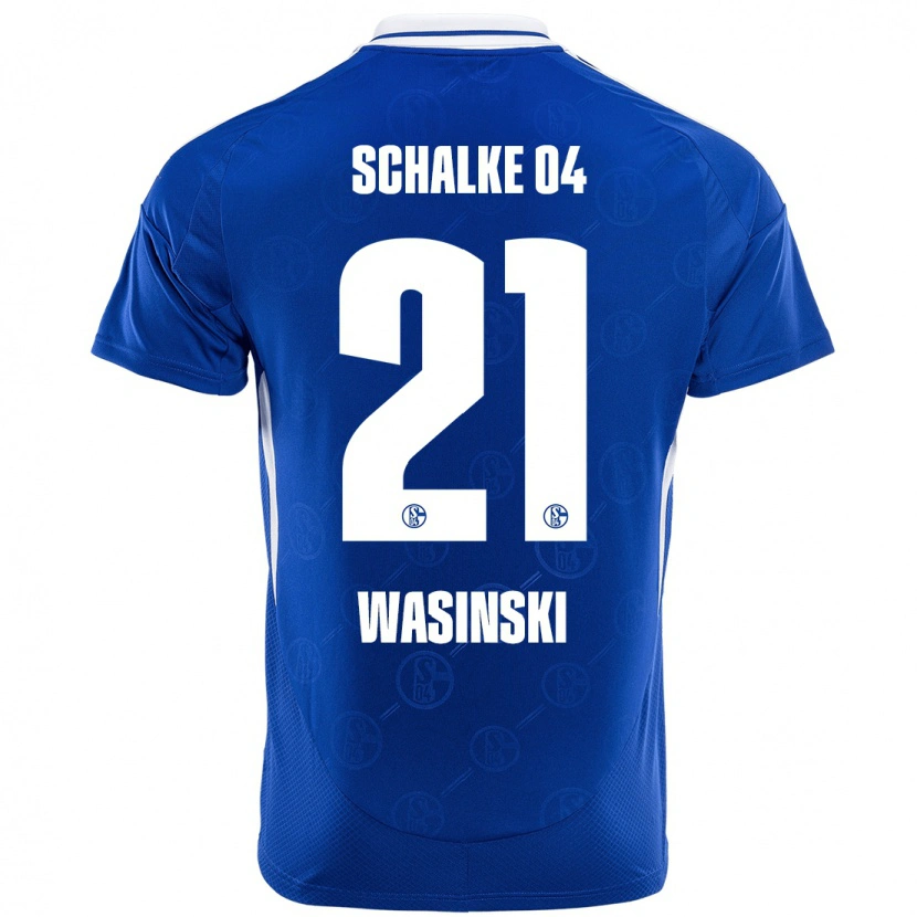 Danxen Kinder Martin Wasinski #21 Königsblau Heimtrikot Trikot 2024/25 T-Shirt Schweiz