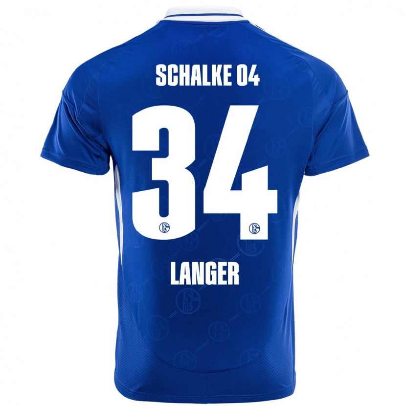 Danxen Kinder Michael Langer #34 Königsblau Heimtrikot Trikot 2024/25 T-Shirt Schweiz