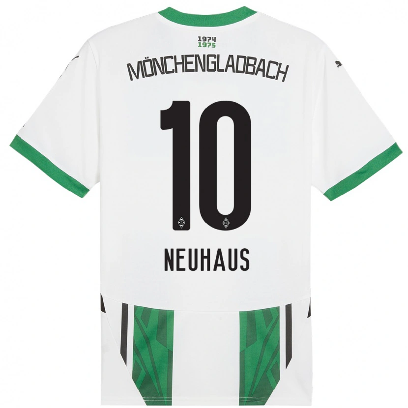 Danxen Kinder Florian Neuhaus #10 Weiß Grün Heimtrikot Trikot 2024/25 T-Shirt Schweiz