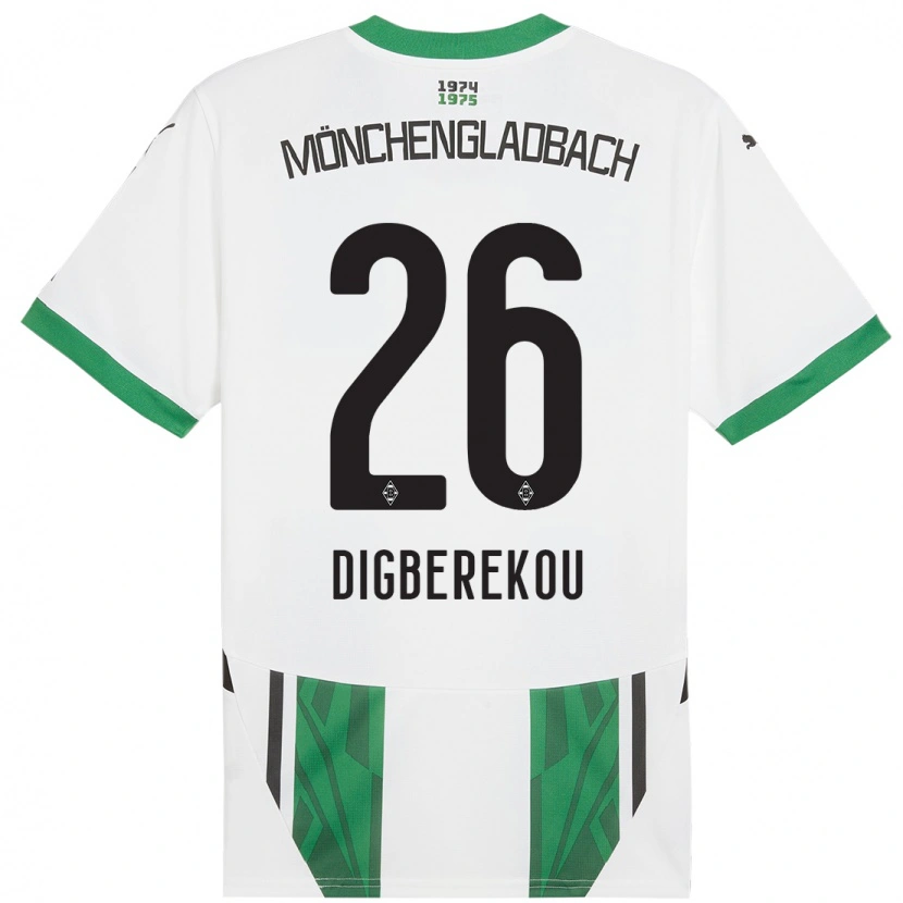Danxen Kinder Ibrahim Digberekou #26 Weiß Grün Heimtrikot Trikot 2024/25 T-Shirt Schweiz