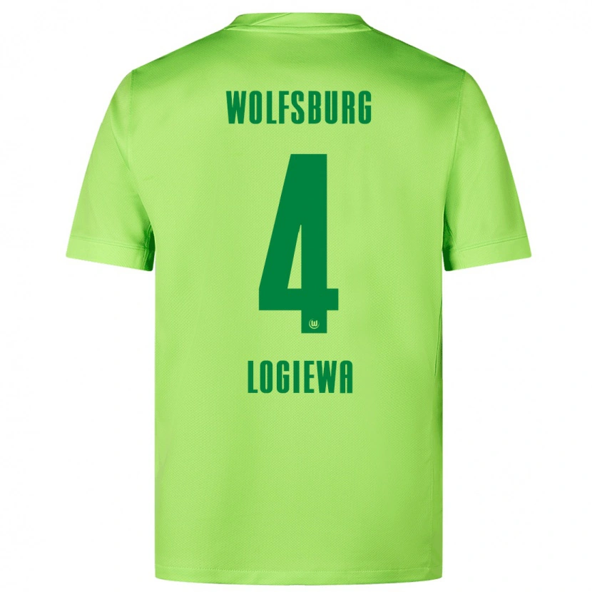 Danxen Kinder Luca Logiewa #4 Fluoreszierendes Grün Heimtrikot Trikot 2024/25 T-Shirt Schweiz