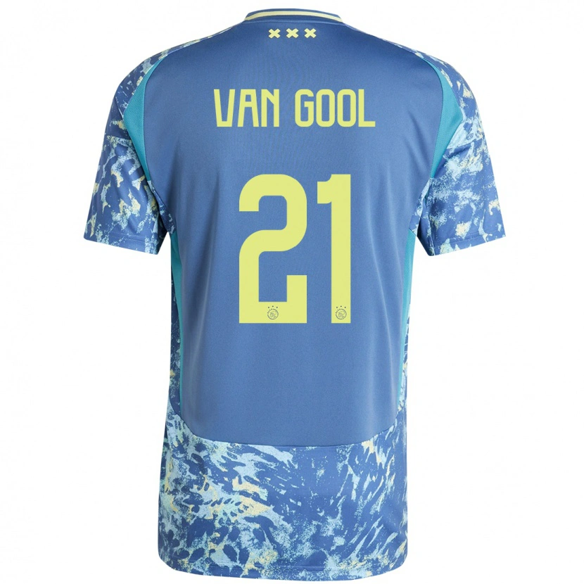 Danxen Kinder Rosa Van Gool #21 Grau Blau Gelb Auswärtstrikot Trikot 2024/25 T-Shirt Schweiz
