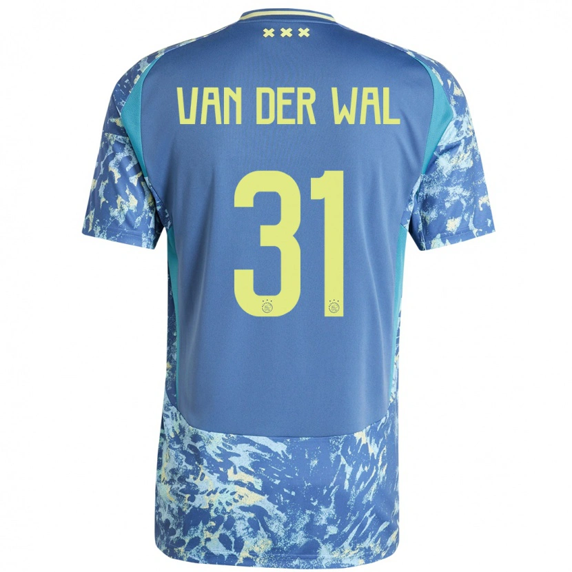 Danxen Kinder Dionne Van Der Wal #31 Grau Blau Gelb Auswärtstrikot Trikot 2024/25 T-Shirt Schweiz