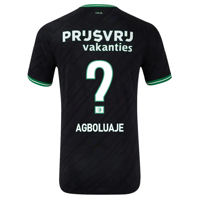 Danxen Kinder Hakeem Agboluaje #0 Schwarz Grün Auswärtstrikot Trikot 2024/25 T-Shirt Schweiz