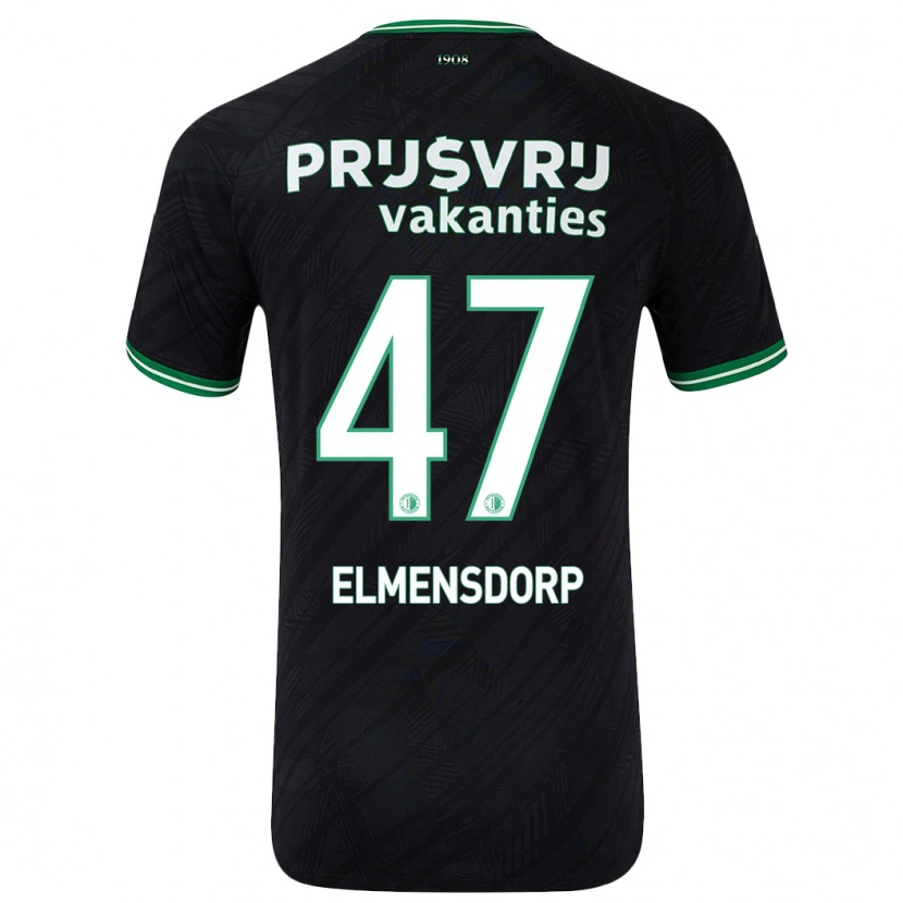 Danxen Kinder Paris Elmensdorp #47 Schwarz Grün Auswärtstrikot Trikot 2024/25 T-Shirt Schweiz