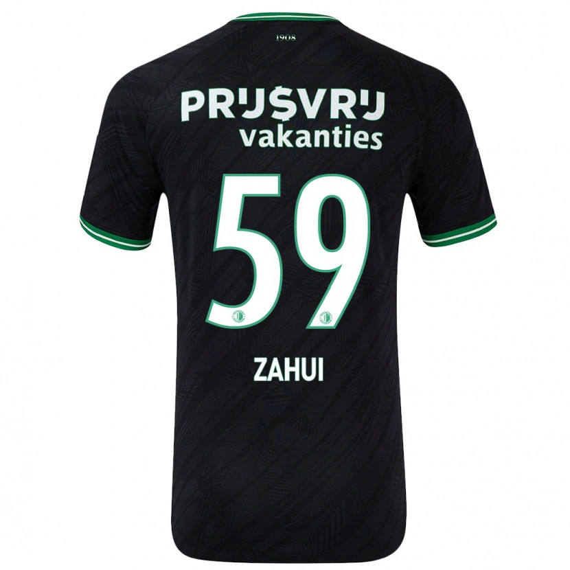 Danxen Kinder Nesta Zahui #59 Schwarz Grün Auswärtstrikot Trikot 2024/25 T-Shirt Schweiz
