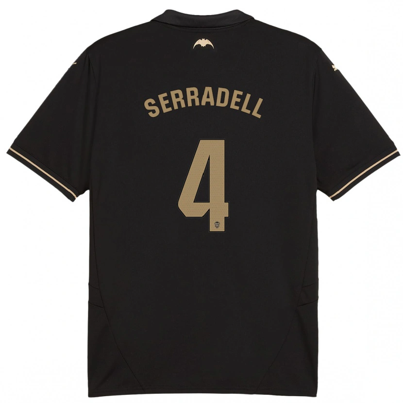 Danxen Kinder Álex Serradell #4 Schwarz Auswärtstrikot Trikot 2024/25 T-Shirt Schweiz