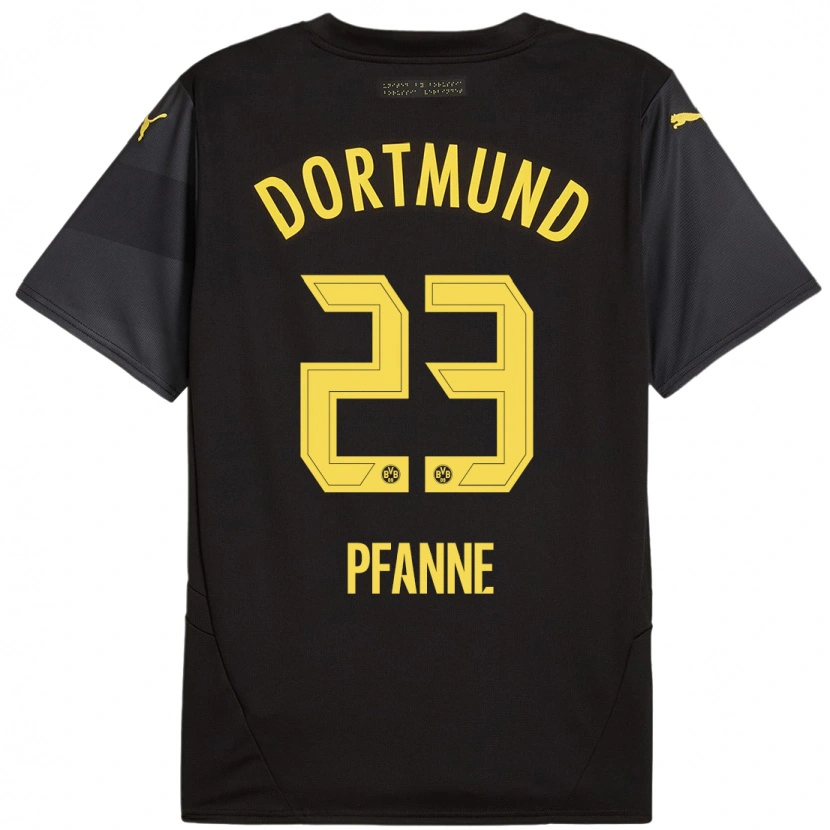 Danxen Kinder Franz Pfanne #23 Schwarz Gelb Auswärtstrikot Trikot 2024/25 T-Shirt Schweiz