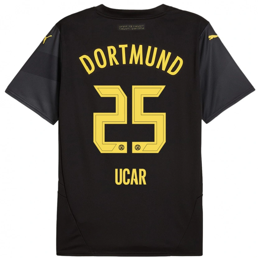 Danxen Kinder Leys Ucar #25 Schwarz Gelb Auswärtstrikot Trikot 2024/25 T-Shirt Schweiz