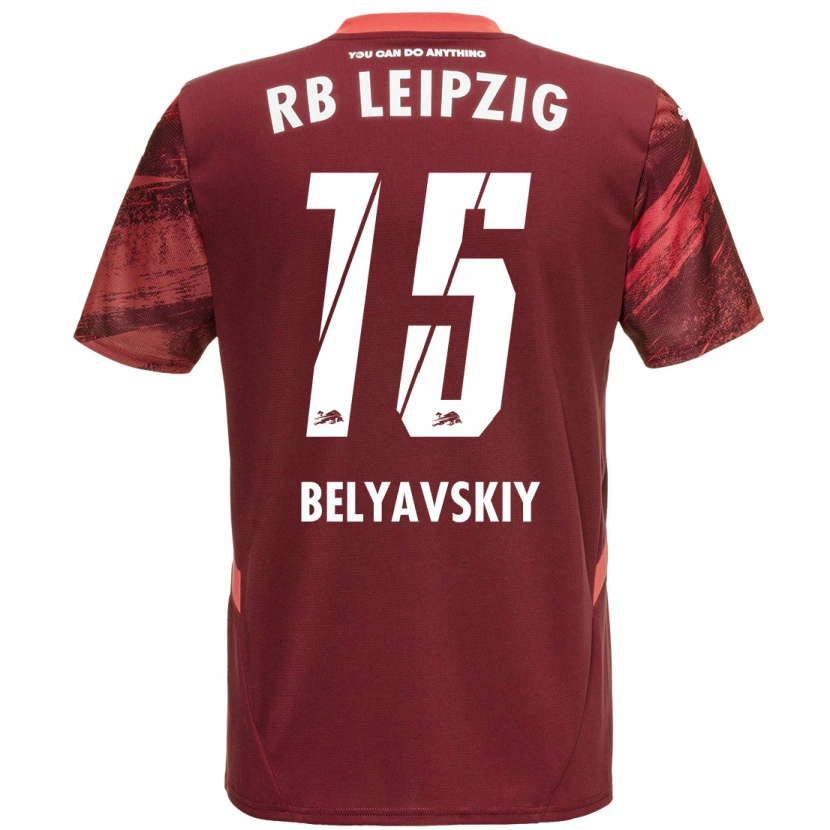Danxen Kinder David Belyavskiy #15 Burgunderrot Auswärtstrikot Trikot 2024/25 T-Shirt Schweiz