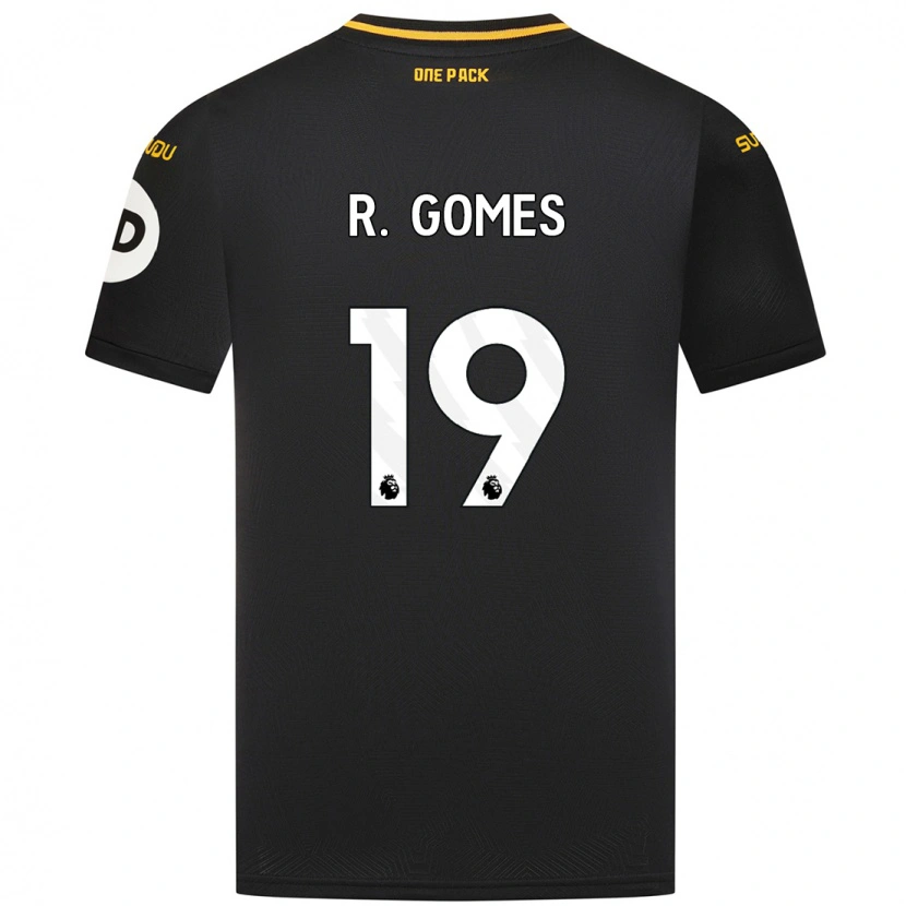 Danxen Kinder Rodrigo Gomes #19 Schwarz Auswärtstrikot Trikot 2024/25 T-Shirt Schweiz
