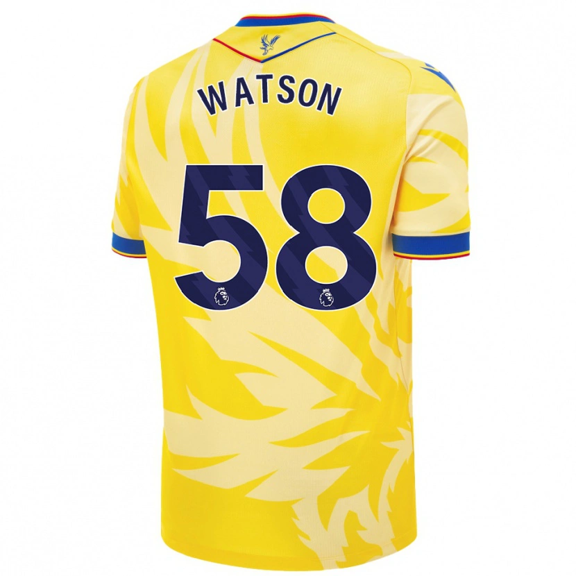 Danxen Kinder Noah Watson #58 Gelb Auswärtstrikot Trikot 2024/25 T-Shirt Schweiz