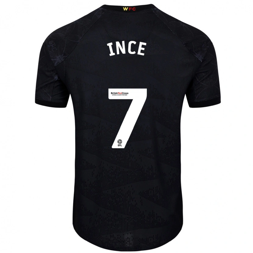 Danxen Kinder Tom Ince #7 Schwarz Weiß Auswärtstrikot Trikot 2024/25 T-Shirt Schweiz