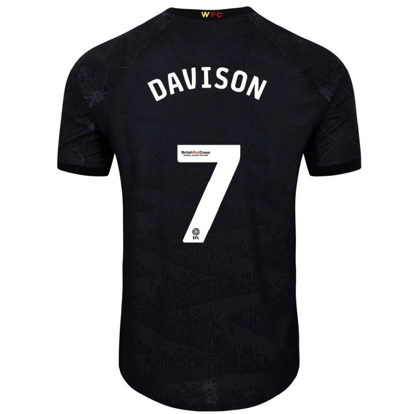 Danxen Kinder Gemma Davison #7 Schwarz Weiß Auswärtstrikot Trikot 2024/25 T-Shirt Schweiz