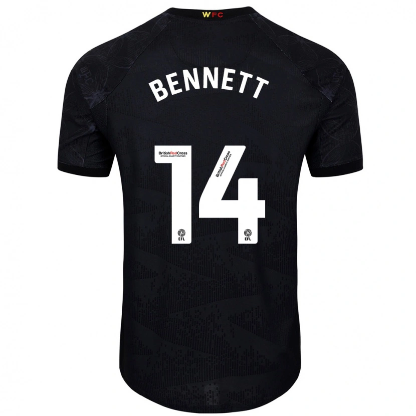Danxen Kinder Harley Bennett #14 Schwarz Weiß Auswärtstrikot Trikot 2024/25 T-Shirt Schweiz