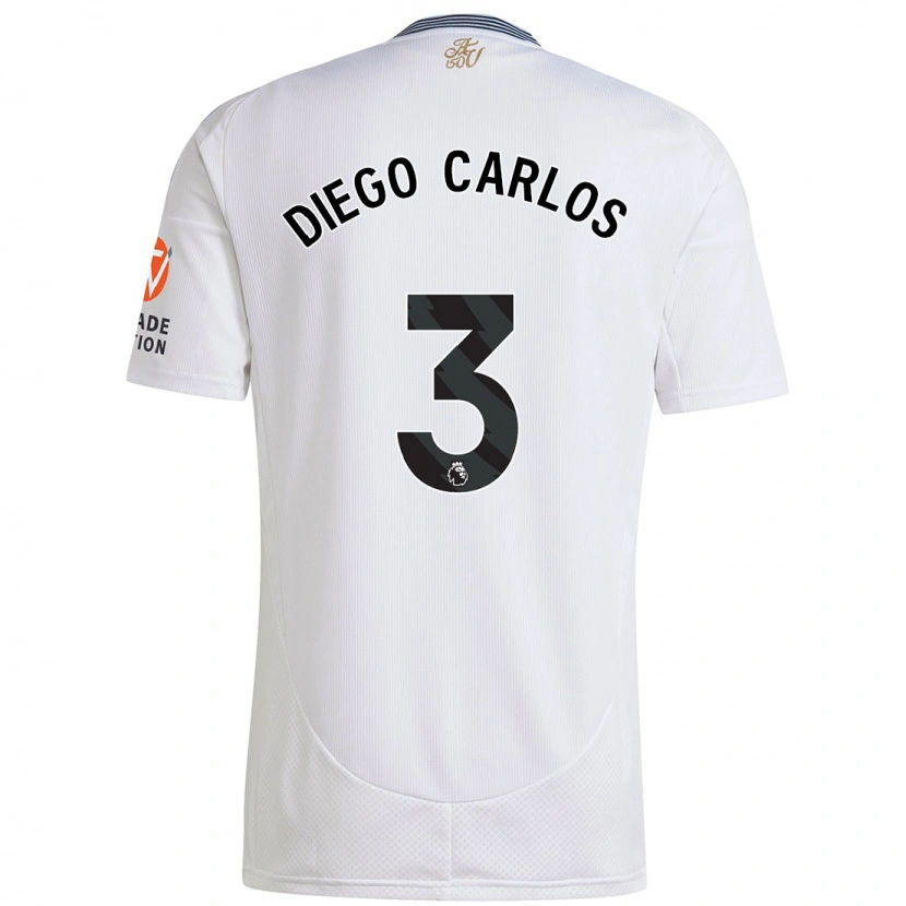 Danxen Kinder Diego Carlos #3 Weiß Auswärtstrikot Trikot 2024/25 T-Shirt Schweiz