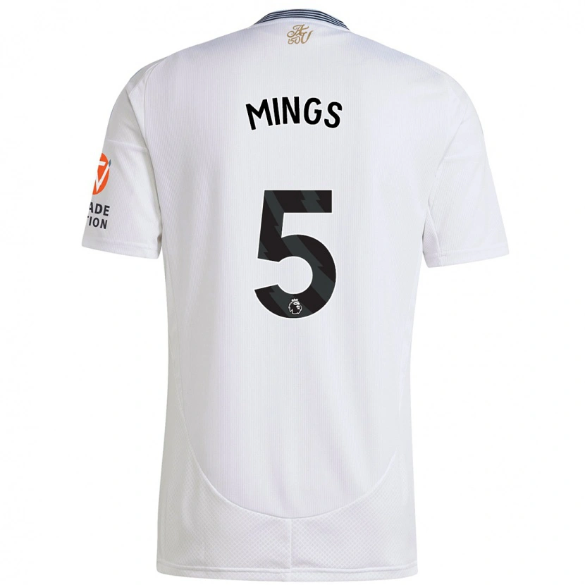 Danxen Kinder Tyrone Mings #5 Weiß Auswärtstrikot Trikot 2024/25 T-Shirt Schweiz