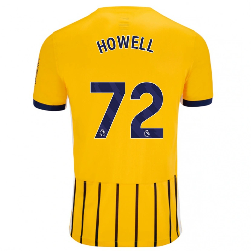 Danxen Kinder Harry Howell #72 Gold Blau Nadelstreifen Auswärtstrikot Trikot 2024/25 T-Shirt Schweiz