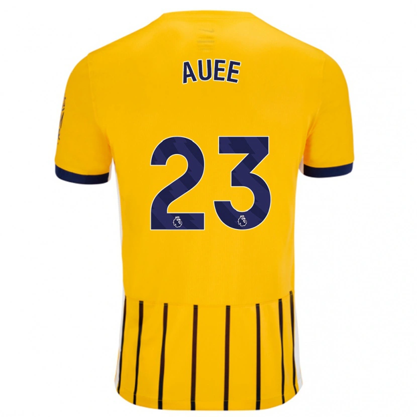 Danxen Kinder Marit Auée #23 Gold Blau Nadelstreifen Auswärtstrikot Trikot 2024/25 T-Shirt Schweiz