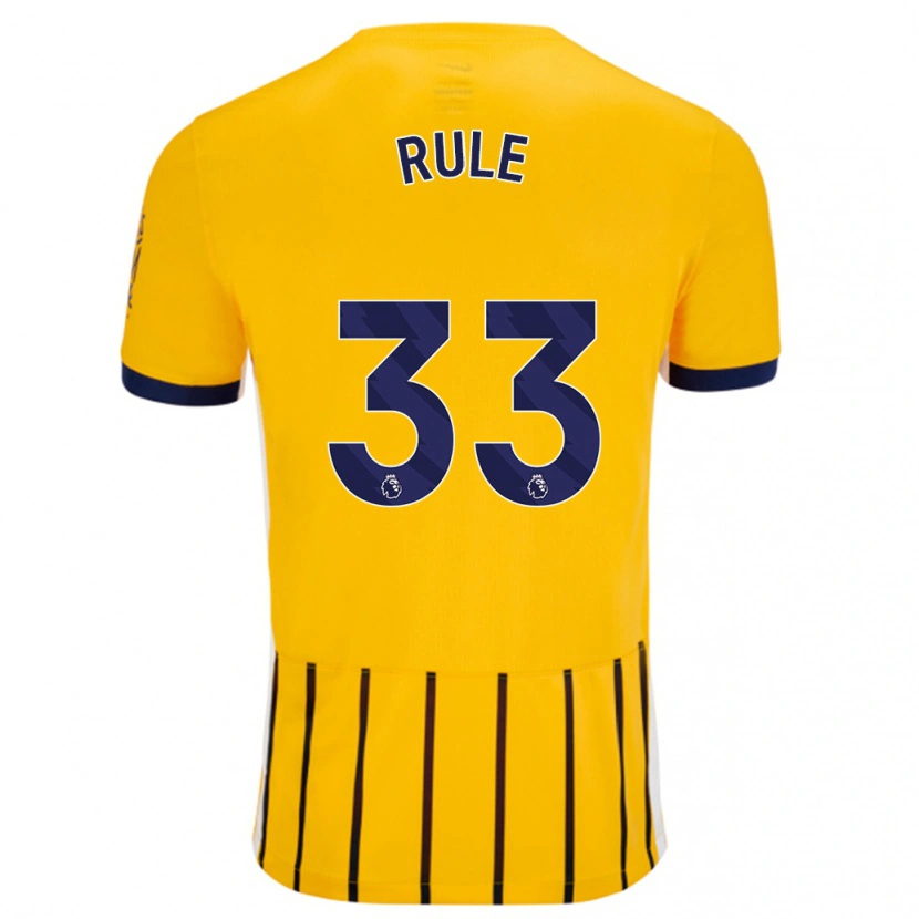 Danxen Kinder Charlize Rule #33 Gold Blau Nadelstreifen Auswärtstrikot Trikot 2024/25 T-Shirt Schweiz